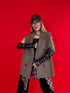 OVERSIZE jacket "SECURITY" - choco